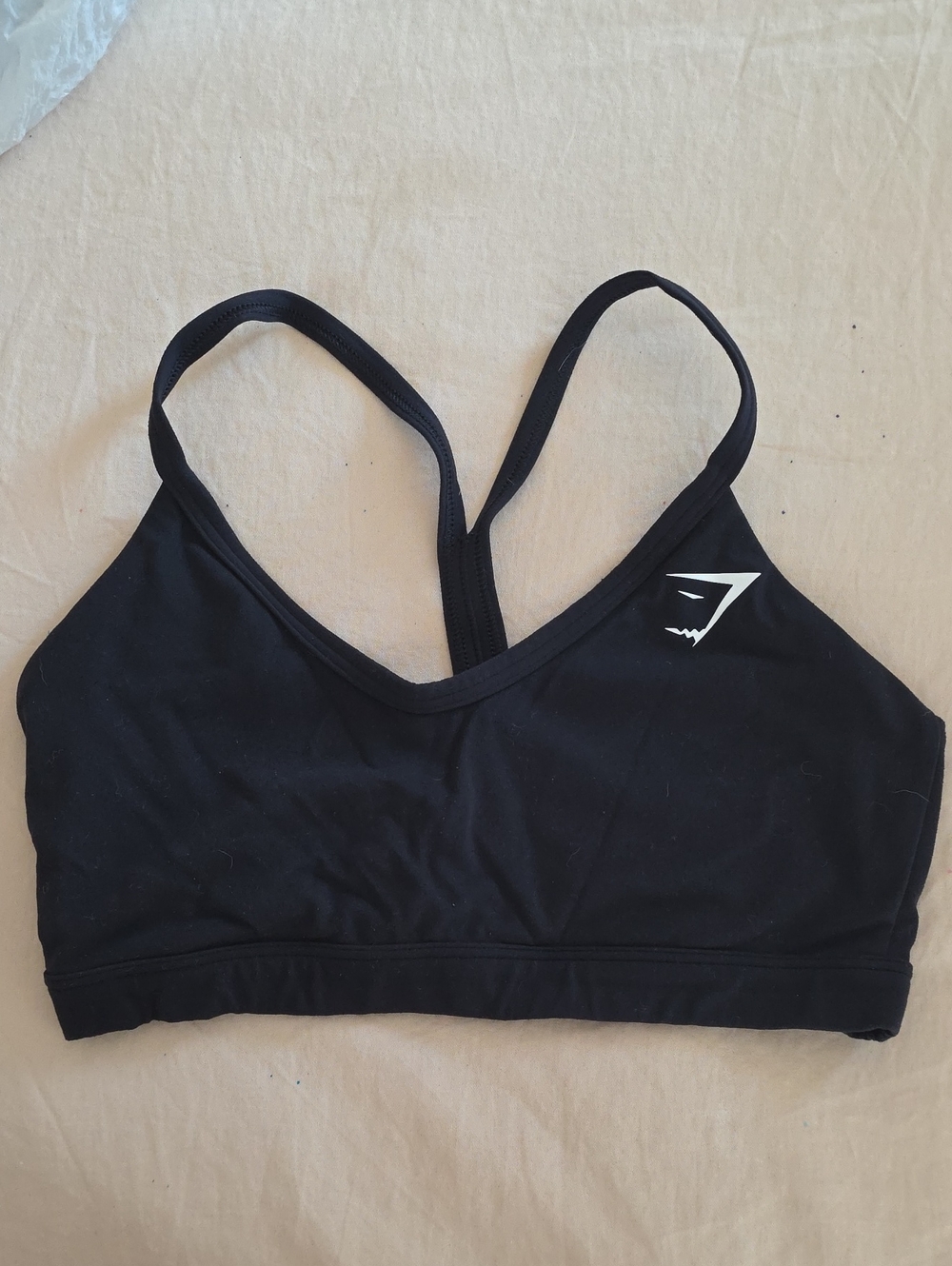 Gymshark Black Racerback V‑Front Sports Bra